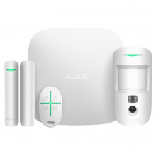 Kit alarma StarterKit Cam Plus, wireless, 2G/3G/4G, LAN + Wi-Fi, alb - AJAX