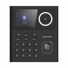 Terminal standalone control acces cu Recunoastere faciala, Amprenta, Card MIFARE si PIN, camera 2MP, ecran LCD color 2.4 inch - HIKVISION DS-K1T320MFWX