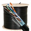 Cablu FTP autoportant, cat 5E, CUPRU 100%, 305m, negru TSY-FTP5E-MESS Cablu FTP autoportant, cat 5E, CUPRU 100%, 305m, negru TSY-FTP5E-MESS