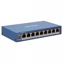 Switch 8 porturi PoE, 1 port uplink RJ45, SMART Management - HIKVISION DS-3E1309P-EI