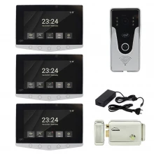 Kit videointerfon PNI DF780 cu 3 monitoare, ecran 7 inch, slot card, comanda 2 porti, inregistrare miscare eveniment Kit videointerfon PNI DF780 cu 3 monitoare, ecran 7 inch, slot card, comanda 2 porti, inregistrare miscare eveniment