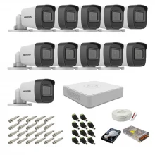 Kit supraveghere complet Hikvision, 2MP, 11 camere, IR 20m Kit supraveghere complet Hikvision, 2MP, 11 camere, IR 20m