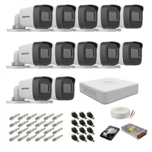 Kit supraveghere complet Hikvision, 2MP, 12 camere, IR 20m Kit supraveghere complet Hikvision, 2MP, 12 camere, IR 20m