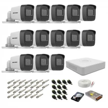 Kit supraveghere complet Hikvision, 2MP, 13 camere, IR 20m Kit supraveghere complet Hikvision, 2MP, 13 camere, IR 20m