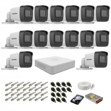 Kit supraveghere complet Hikvision, 2MP, 14 camere, IR 20m Kit supraveghere complet Hikvision, 2MP, 14 camere, IR 20m