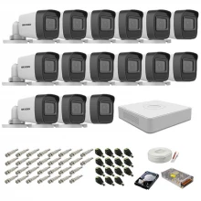 Kit supraveghere complet Hikvision, 2MP, 15 camere, IR 20m Kit supraveghere complet Hikvision, 2MP, 15 camere, IR 20m
