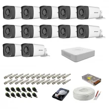 Kit supraveghere complet Hikvision, 2MP, 12 camere, IR 40m Kit supraveghere complet Hikvision, 2MP, 12 camere, IR 40m