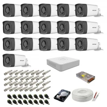 Kit supraveghere complet Hikvision, 2MP, 16 camere , IR 80m Kit supraveghere complet Hikvision, 2MP, 16 camere , IR 80m