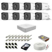 Kit supraveghere complet Hikvision, 2MP, 8 camere , IR 80m Kit supraveghere complet Hikvision, 2MP, 8 camere , IR 80m
