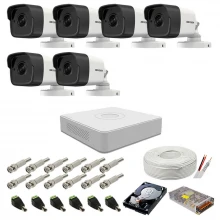 Kit supraveghere complet Hikvision, 5MP, 6 camere , IR 20m Kit supraveghere complet Hikvision, 5MP, 6 camere , IR 20m