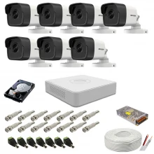 Kit supraveghere complet audio-video Hikvision, 5MP, 7 camere , IR 20m Kit supraveghere complet audio-video Hikvision, 5MP, 7 camere , IR 20m