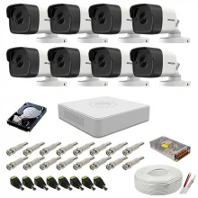 Kit supraveghere complet audio-video Hikvision, 5MP, 8 camere , IR 20m Kit supraveghere complet audio-video Hikvision, 5MP, 8 camere , IR 20m