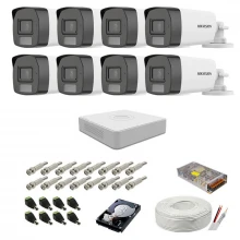 Sistem camere supraveghere audio-video Hikvision 3K Dual Light, 5MP, 8 camere, IR 40m, WL 40m Sistem camere supraveghere audio-video Hikvision 3K Dual Light, 5MP, 8 camere, IR 40m, WL 40m