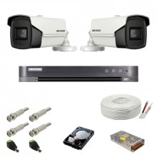 Kit supraveghere complet Hikvision, 8MP, 2 camere , IR 60m Kit supraveghere complet Hikvision, 8MP, 2 camere , IR 60m