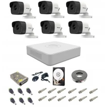 Kit supraveghere complet audio-video Hikvision, 5MP, 6 camere , IR 20m Kit supraveghere complet audio-video Hikvision, 5MP, 6 camere , IR 20m
