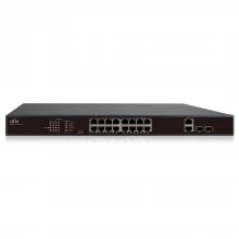 Switch 16 porturi PoE, 2 x porturi Combo 1000Mbps - UNV NSW2010-16T2GC-POE-IN