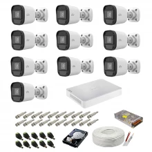 Sistem supraveghere complet audio-video UNV, 2MP, 10 camere, IR 20m