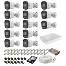 Sistem supraveghere complet audio-video UNV, 2MP, 13 camere, IR 20m
