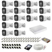 Sistem supraveghere complet audio-video UNV, 2MP, 16 camere, IR 20m