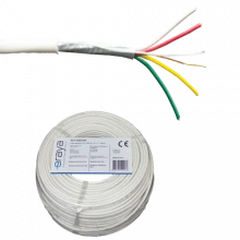 Cablu de alarma 4 fire ecranate, cupru integral, 100m - eRaya AL10422-100