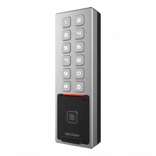 Terminal control acces, PIN/Card M1/amprenta/bluetooth, Wiegand, Wi-Fi, RS485, Alarma, IK08 - HIKVISION DS-K1T805MBFWX Terminal control acces, PIN/Card M1/amprenta/bluetooth, Wiegand, Wi-Fi, RS485, Alarma, IK08 - HIKVISION DS-K1T805MBFWX