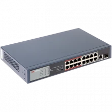 Switch 16 porturi PoE, 2 porturi uplink - HIKVISION DS-3E0318P-E-M