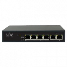 Switch 4 porturi PoE+, 2 porturi uplink RJ45 - UNV NSW2010-6T-POE-IN