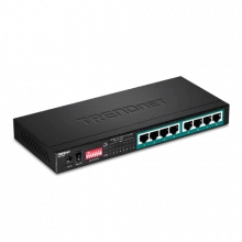 Switch 8 porturi Gigabit Long Range 200m PoE+ - TRENDnet TPE-LG80 Switch 8 porturi Gigabit Long Range 200m PoE+ - TRENDnet TPE-LG80